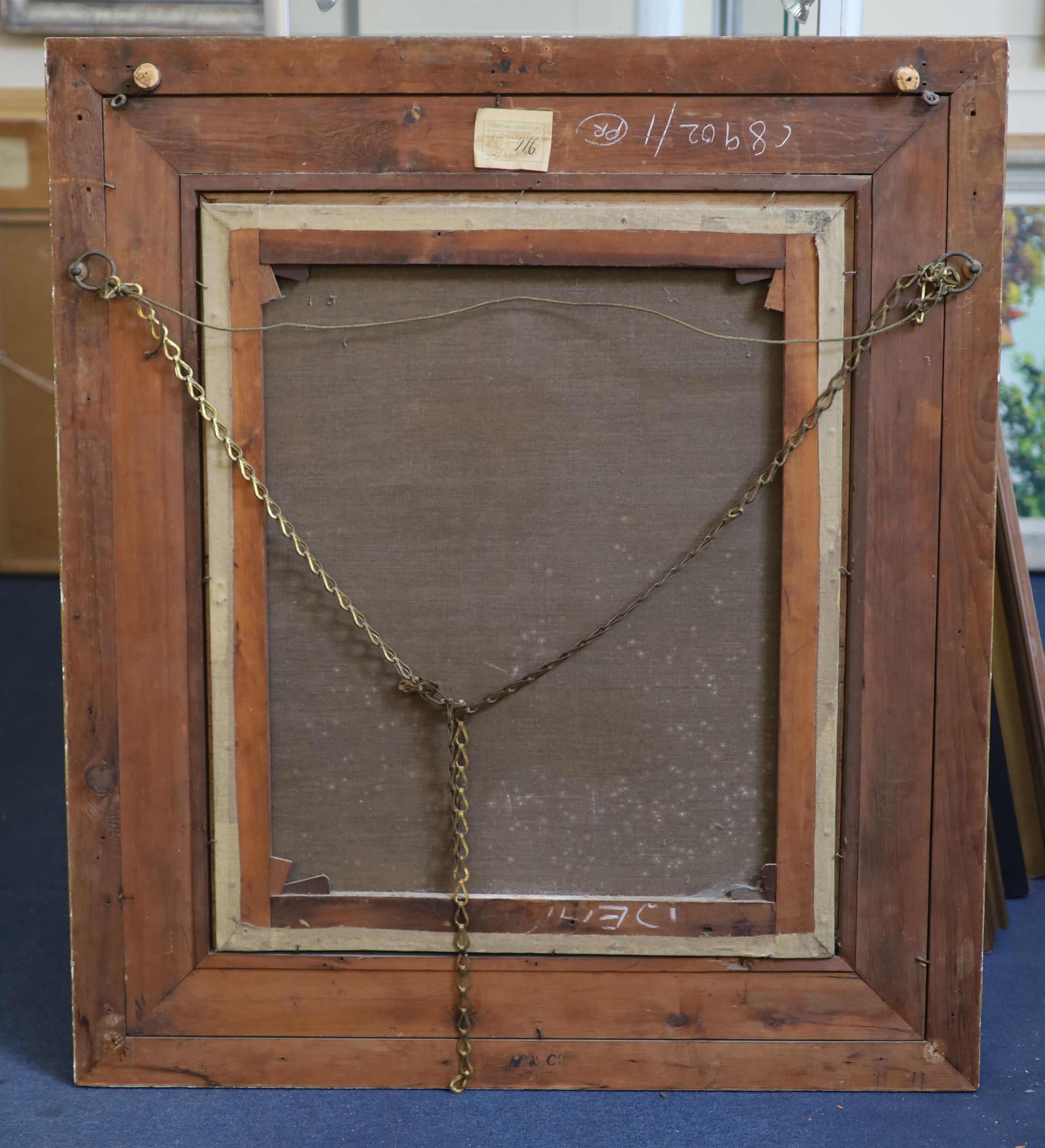 Walter Prescott, Half length portraits of Sir W.J. Hicks and his wife pair of oils on canvas he unsigned, she signed and dated 1881 with additional monogram dated ’84, 76 x 64cm and 76 x 62cm, frames differ